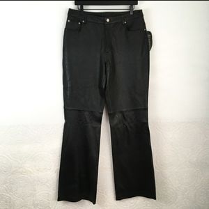 Newport News 100% leather black pants